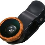 Kit Lentile Foto iUni 3-in-1 Macro, Wide Angle si FishEye compatibile cu Smartphone si Tableta, Auri